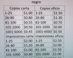 COPIAS E IMPRESIONES B/N POR VOLUMEN